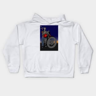 Skeleton Biker Kids Hoodie